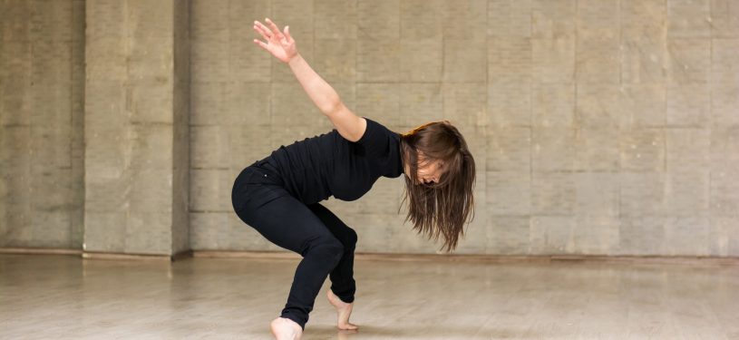 Beautiful young dancer in movement